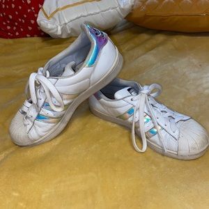 Adidas custom iridescent superstars